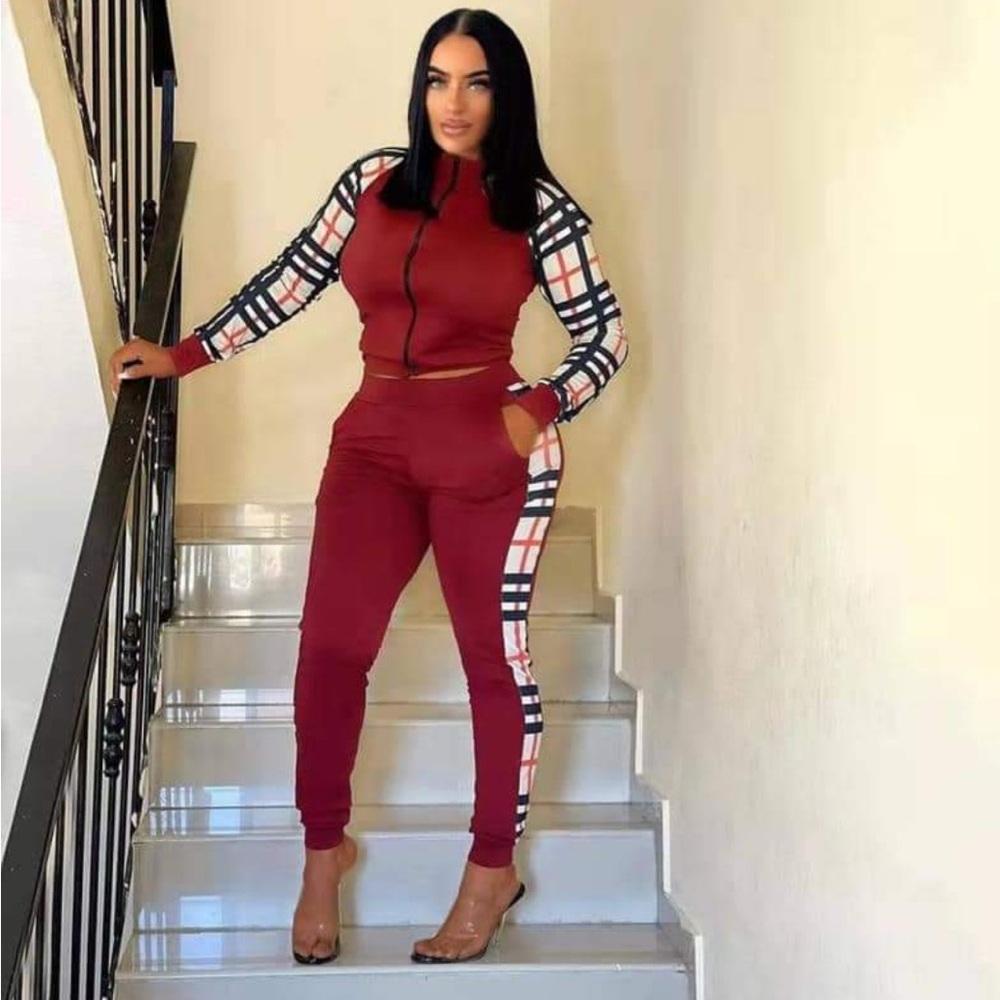 Super Stretchy Crop top Leisure Suit